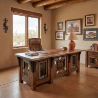 Live Edge Walnut Desk: Some lifestyle images are created with AI for visualization purposes. Crafted from natural solid wood, each piece is unique and will vary.