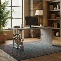 Rustic Modern Live Edge Desk: Some lifestyle images are created with AI for visualization purposes. Crafted from natural solid wood, each piece is unique and will vary.