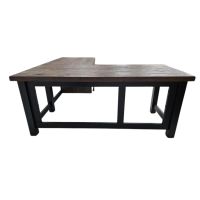 Ironwood L-Shaped Desk in Dark Finish