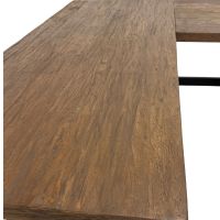 Ironwood L-Shaped Desk Top Detail in Dark Finish