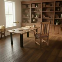 Barnwood Desk: Some lifestyle images are created with AI for visualization purposes. Crafted from natural solid wood, each piece is unique and will vary.