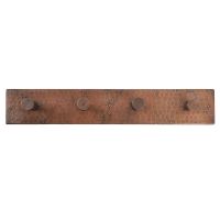 Oil Rubbed Bronze Hammered Copper Quadruple Wall Hook