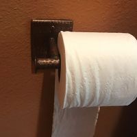 Oil Rubbed Bronze Hammered Copper Toilet Paper Holder
