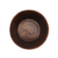 Oil Rubbed Bronze Hammered Copper Waste Basket