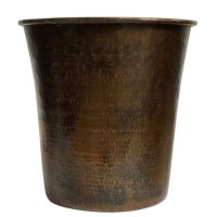 Oil Rubbed Bronze Hammered Copper Waste Basket