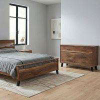 Modern Rustic Dresser: Some lifestyle images are created with AI for visualization purposes. Crafted from natural solid wood, each piece is unique and will vary.