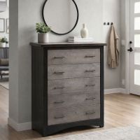 Modern Rustic Chest: Some lifestyle images are created with AI for visualization purposes. Crafted from natural solid wood, each piece is unique and will vary.