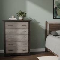 Chest of Drawers: Some lifestyle images are created with AI for visualization purposes. Crafted from natural solid wood, each piece is unique and will vary.