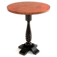 Old World Hammered Copper Pub Table