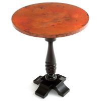 Old World Hammered Copper Pub Table