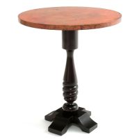 Old World Hammered Copper Pub Table