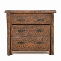 Olde Towne 3 Drawer Log Dresser - Barnwood Lager Finish