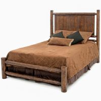Olde Towne Panel Bed--Queen, 20" low profile footboard, Barnwood Lager finish