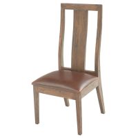 Oldwood Slender Dining Chair - Burnt Umber Cypress Leather