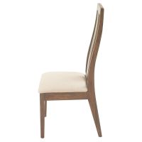 Oldwood Slender Dining Chair - Creme Linen Fabric