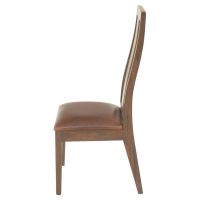 Oldwood Slender Dining Chair - Burnt Umber Cypress Leather