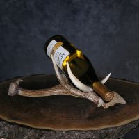 Antler Wine Rack, one bottle