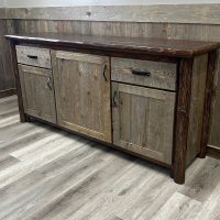 Olde Towne Rustic Log 3 Door Buffet, Shown in Wyoming Finish