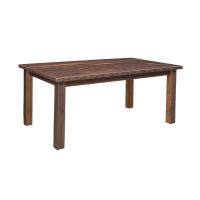 Oxford Square Barn Wood Dining Table - Solid Top - Provincial Finish