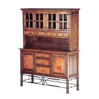 Pablo Hammered Copper 2 Door 3 Drawer Buffet & Hutch