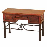 Pablo Hammered Copper Desk - Front View