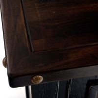 Painted Cottage 5 Drawer Metal Panel Sideboard - Black Harvest