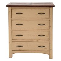 Cottage Sunrise Painted 4 Drawer Filing Cabinet shown in Antique Cream