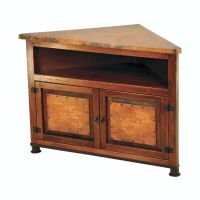 Paloma Hammered Copper Corner TV Stand