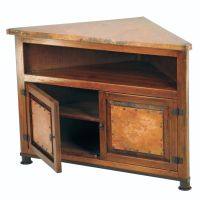 Paloma Hammered Copper Corner TV Stand