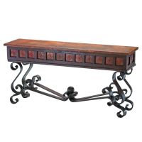 Patricia Hammered Copper Alma Console Table