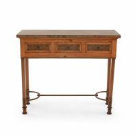 Patti Hammered Verde Copper 3 Drawer Console Table