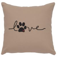 Paw Love Image Decor Pillow - Alabaster Cotton