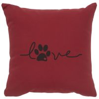 Paw Love Image Decor Pillow - Brick Cotton
