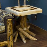 Light aspen example with Walnut inlay