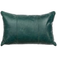 Peacock Leather Decor Pillow