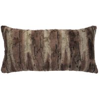 Pewter Fox Cuddle Fur Rectangle Decor Pillow
