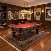Barnwood Pool Table: Some lifestyle images are created with AI for visualization purposes. Crafted from natural solid wood, each piece is unique and will vary.