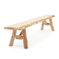 Pine Dining Log Bench