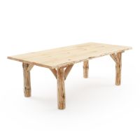 Pine Log Dining Table