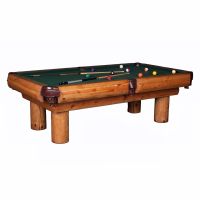 Ponderosa Log Pool Table - Honey Finish