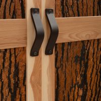 Poplar Bark & Metal Hardware Detail
