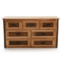 Poplar Grove Hickory Log 7 Drawer Dresser