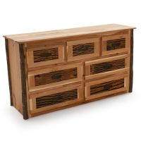 Poplar Grove Hickory Log 7 Drawer Dresser