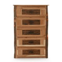 Poplar Grove Hickory Log 5 Drawer Chest