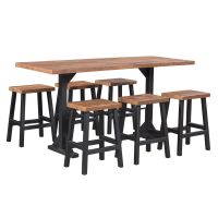 Portland Rustic Industrial Barn Wood Pub Collection - Clear Finish