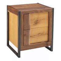 Powder Mountain 2 Drawer Walnut Nightstand