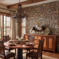 Pub Table: Some lifestyle images are created with AI for visualization purposes. Crafted from natural solid wood, each piece is unique and will vary.