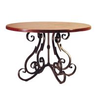 Quebrada Hammered Copper Round Dining Table - Standard Design