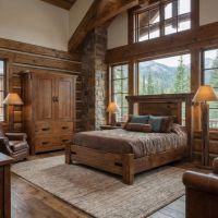 Barn Wood Armoire: Some lifestyle images are created with AI for visualization purposes. Crafted from natural solid wood, each piece is unique and will vary.