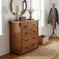 Chest of Drawers: Some lifestyle images are created with AI for visualization purposes. Crafted from natural solid wood, each piece is unique and will vary.